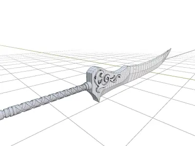Auron sword FINAL FANTASY 3D model
