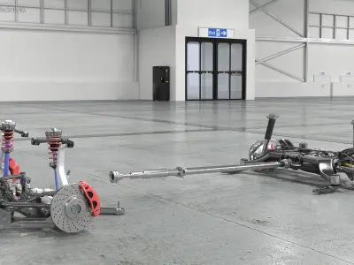 Car Suspension Assembly 3D model