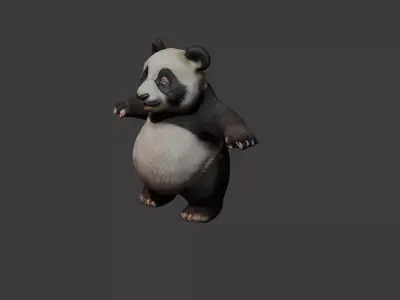 Panda 3d model free download Free low-poly 3D model