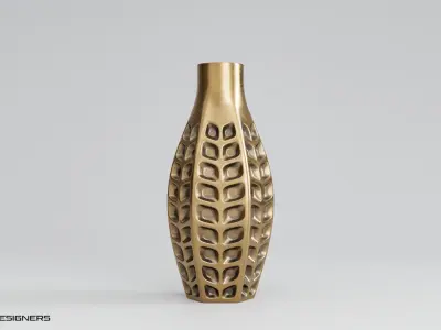 Geometric Leaf Vase - Antique Vase  3D model