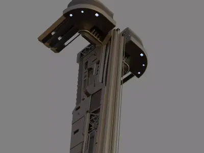 Abstract Alien Ship 3D model