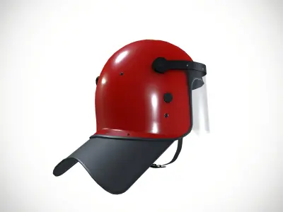 Fire Safety Helmet Low-poly 3D model purchase