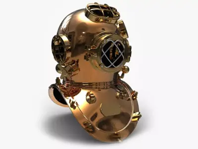 3D Models Antique Diving Helmet 3D model