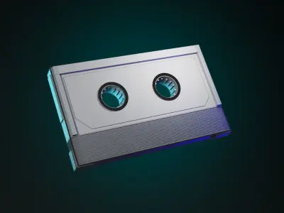 Casset 3D model Low-poly 3D model