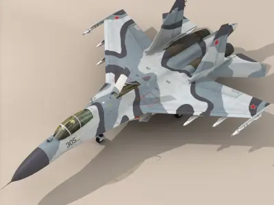 Su-27 Flanker 3D model get