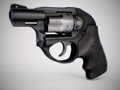 Revolver LCR Low-poly 3D model
