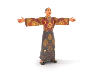 Ornate Imperial Robe model pack Low-poly 3D model