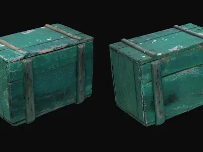 Wood Box 01 - HeraScans Low-poly 3D model