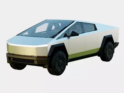 Tesla Cybertruck 2024 Production Version Free low-poly 3D model
