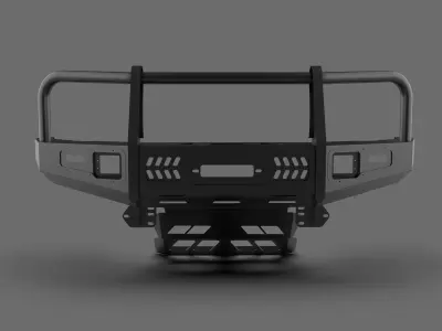 Off-Road Front Metal Bumper Low-poly 3D model