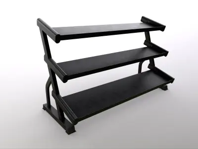 PBR Dumbbell Rack A Low-poly 3D model