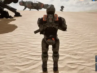 UE4 Game Ready Skeleton and Custom Rig Low-poly 3D model