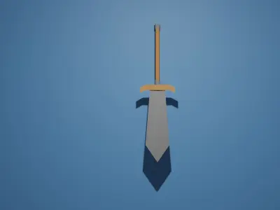 Low poly Hammer Axe Sword Shield for Games Low-poly 3D model