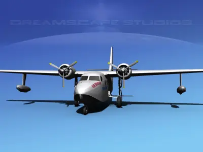 Grumman G-73 Mallard Pan Am 3D model