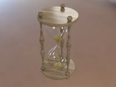 HourGlass sand Low-poly 3D model