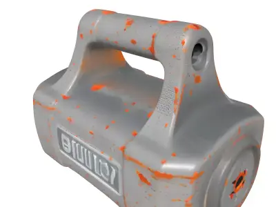 Rugged Industrial Portable Device Low-poly 3D model