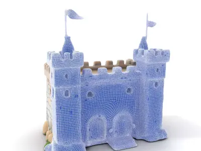 Medieval Stone Castle model pack Low-poly 3D model 3