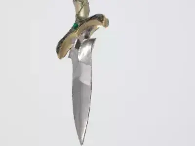 Fancy Dagger 3D Model Elegant Weapon Asset 3D model