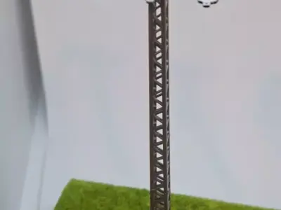 Openwork electric poles set 15kV 1-120 resin 3D print model
