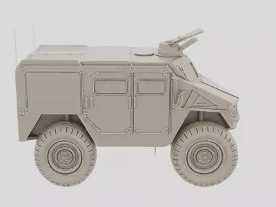Military Armored Command Vehicle for 3D print 3D model