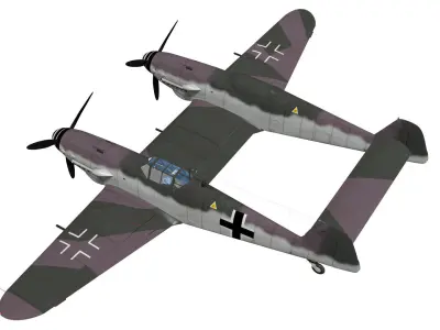 Messerschmitt Bf 109 Zwilling 3D model
