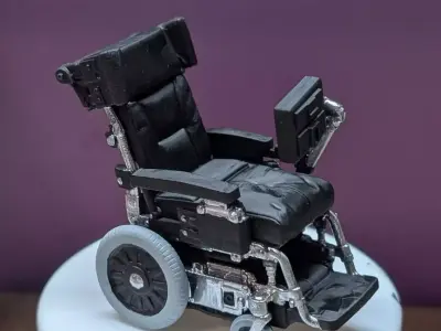 electric wheelchair fauteuil roulant stephen hawking 3D print model