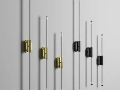 ROTATABLE BRASS ROD WALL LAMP Low-poly 3D model