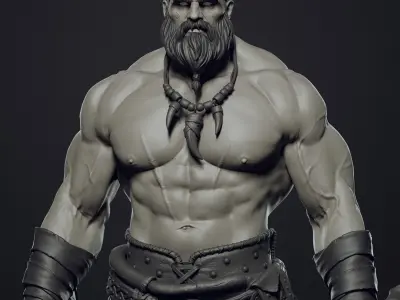 Barbarian Destroyer - Highpoly model 3D model