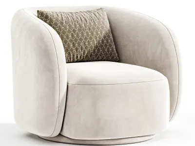 Poole Swivel Lounge Chair 3D model