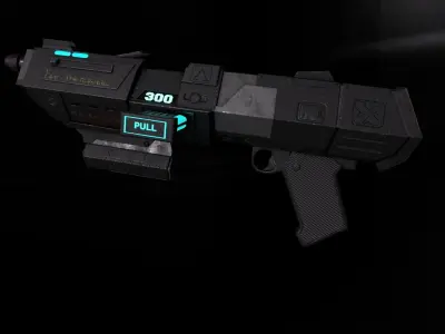 DC17-M Star Wars Blaster Low-poly 3D model