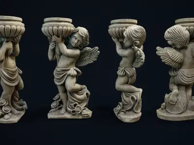 Garden Statue 7 Low-poly 3D model