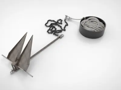 Anchor boat equipment 3D model