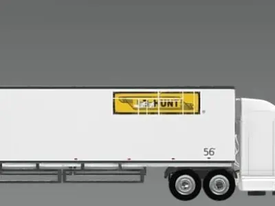 Cargo Truck Low-poly 3D model