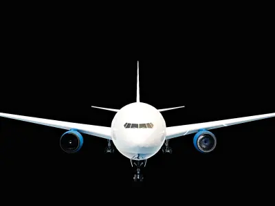 Tu-214 transaero Low-poly 3D model