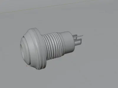 plug model metal switch with knob 3D model