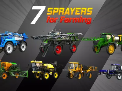 7 Sprayers Collection for Farming 3D Model Pack