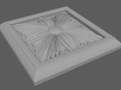rosette flower 3D model 38