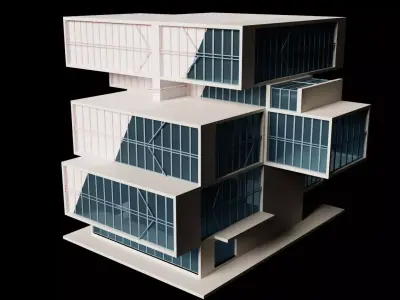 The Office building modern 3D architectural model 3D model