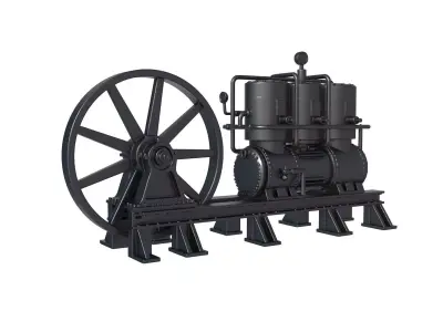 Stationary Steam Engine - steam engine 3D print model buy
