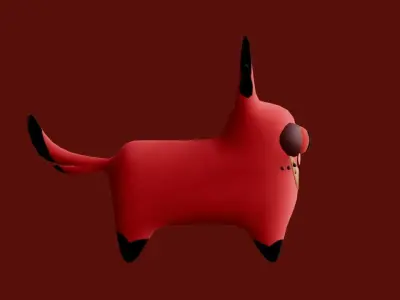 Alastor Cat Meme Free low-poly 3D model
