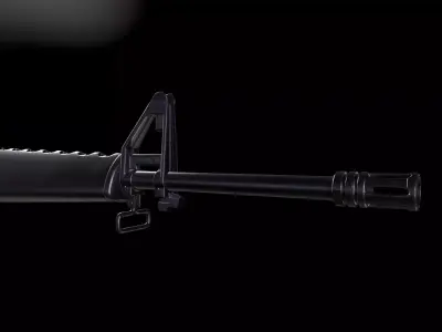 M16A1 Rifle  Low-poly 3D model
