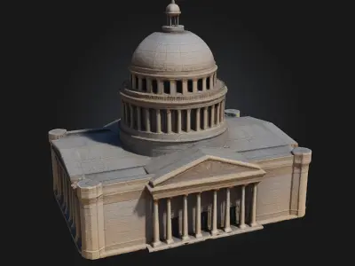 Pantheon of Light  A Monument of Divine Radiance 3D model