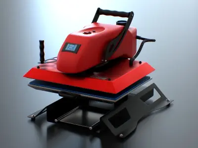 ST 4050H  Sublimation T Shirt Heat Press Machine - Flat Bed Iron Low-poly 3D model