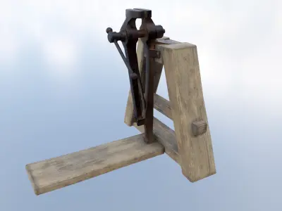 Blacksmiths Vice Low-poly 3D model