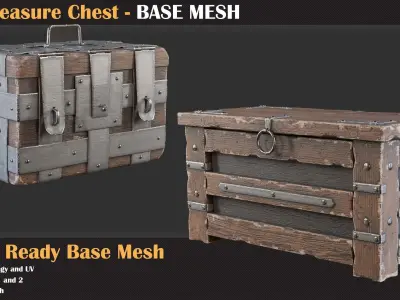 20 Treasure Chest BASE MESH - VOL 13 3D model