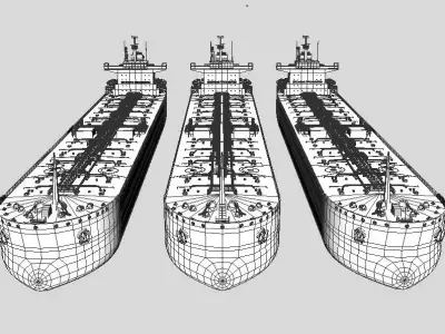PANAMAX tanker  245m   Low-poly 3D model