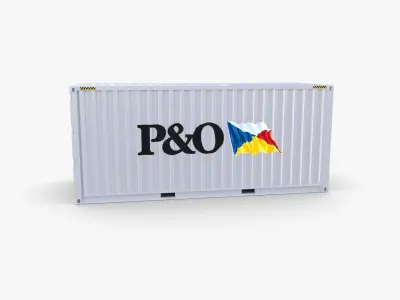20ft Shipping Container PO Nedlloyd v2 3D model