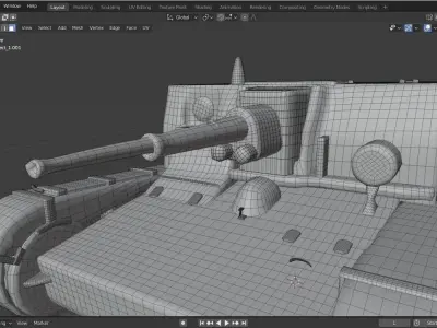 Base Mesh Tank Free Download Free low-poly 3D model