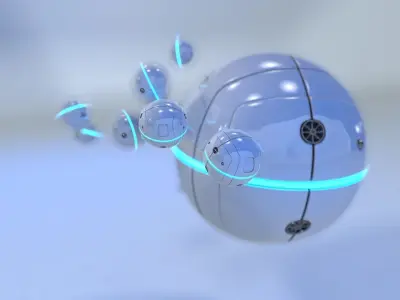 robotic sphere Free 3D model