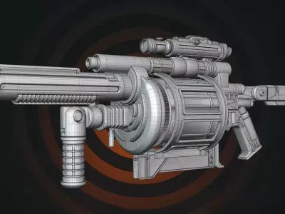 Heavy Magnetic Grenade Launcher Iron Storm 3D model